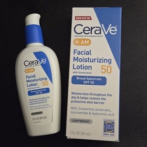 CeraVe AM Facial Moisturizing Lotion with Broad Spectrum SPF 50